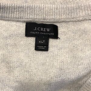J.Crew Italian Cashmere V-Neck Sweater | Heather Gray | XLT